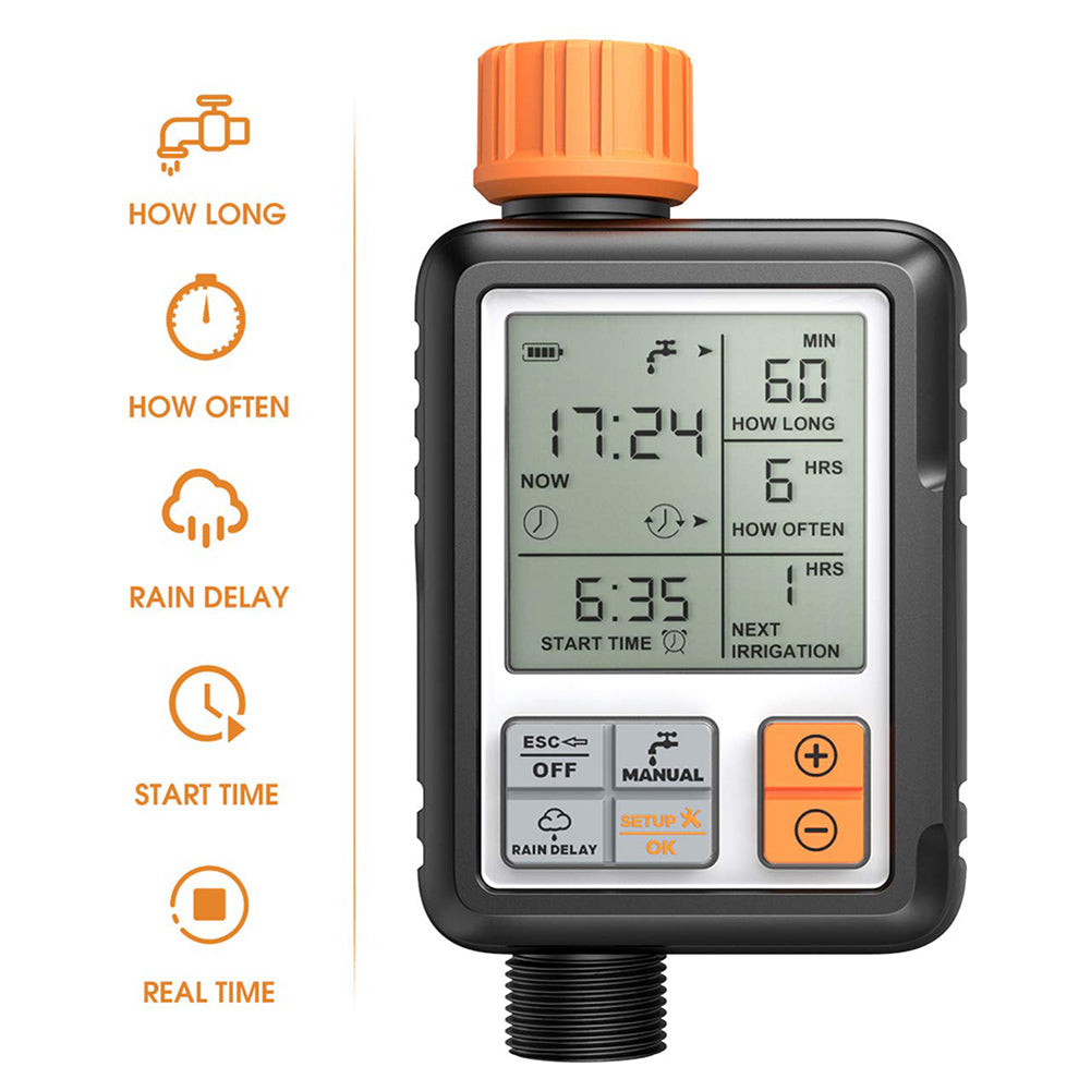 Automatic Garden Irrigation Watering Timer Lawn Tap Hose Sprinkler Timer with LCD Screen and Adapter Automatic Garden Irrigation Watering Timer Lawn Tap Hose Sprinkler Timer with LCD Screen and Adapter